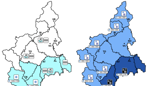 Precipitazioni nevose su tutta la Granda: fino a 70 centimetri in montagna, 30 in alta Langa Precipitazioni nevose su tutta la Granda: fino a 70 centimetri in montagna, 30 in alta Langa