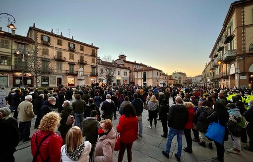 La manifestazione per la pace tenuta sabato a Saluzzo