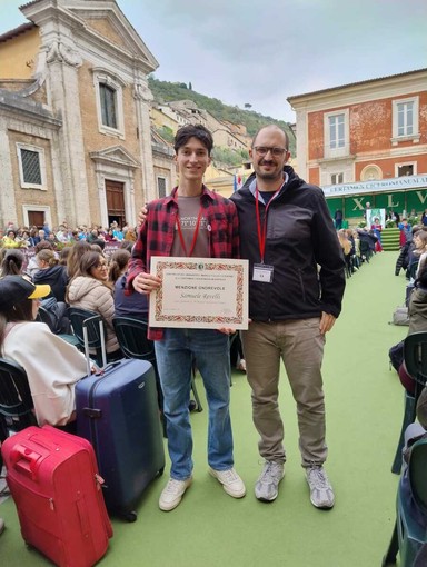 Samuele Revelli, studente della classe 5ª KL del Liceo Classico "Bodoni" di Saluzzo