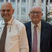Il direttore della Fondazione Ospedale Alba-Bra Luciano Scalise con il presidente Bruno Ceretto