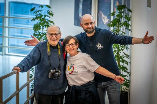 Simona Vergano con Antonio Buccolo e il vicepresidente Alessandro Porcu