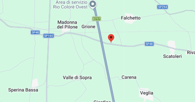 Il punto dove è avvenuto l'incidente