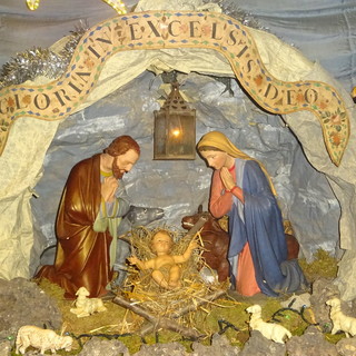La Santa Famiglia nel presepe delle Sorelle Clarisse, a Bra