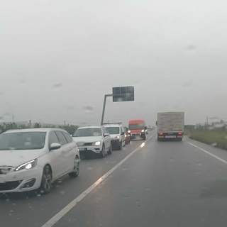 La coda dovuta all'incidente in tangenziale