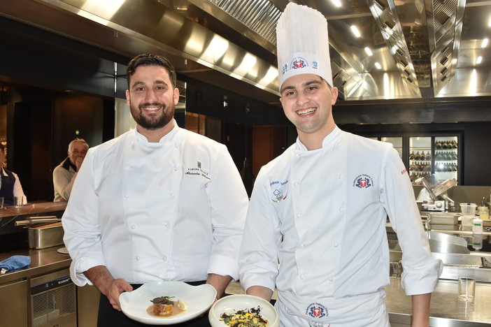 Alessandro Schiavon e Andrea Serale con i loro piatti