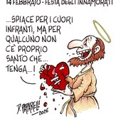 Il giorno di San Valentino nella vignetta di Danilo Paparelli Il giorno di San Valentino nella vignetta di Danilo Paparelli