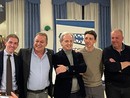 Da sinistra Stefano Isoardi (direttore Unione Trebbiatori di Cuneo), Paolo Bongioanni (assessore all'agricoltura del Piemonte), Aproniano Tassinari (presidente UNCAI), Fabrizio Gastinelli (presidente Unione Trebbiatori di Cuneo) e Franco Piola (vice presidente Unione Trebbiatori di Cuneo).