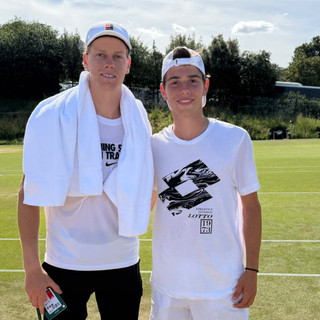 Simone Massellano con Jannik Sinner