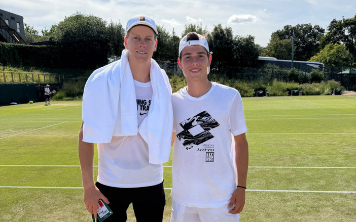 Simone Massellano con Jannik Sinner