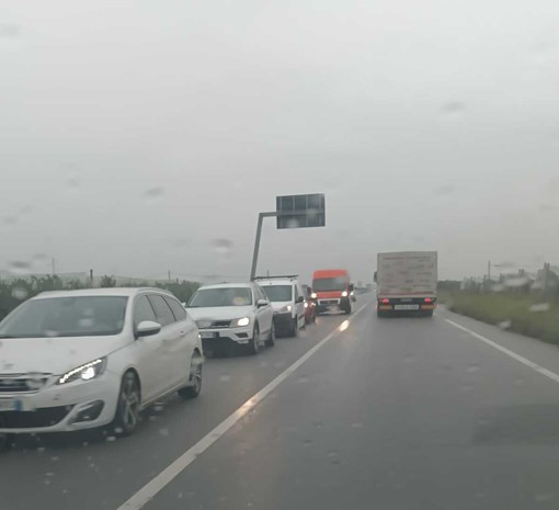 La coda dovuta all'incidente in tangenziale