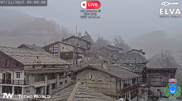 Nevicata in corso a Elva Nevicata in corso a Elva