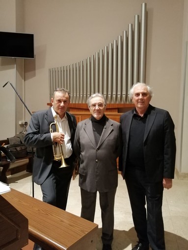 Il trio dei musicisti ospiti: Marco Bellone,Michelangelo Pepino e Giuseppe Allione