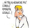 Il Grande Inganno delle lancette nella vignetta di Danilo Paparelli Il Grande Inganno delle lancette nella vignetta di Danilo Paparelli