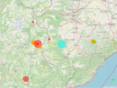 La mappa dei terremoti rilevati in Piemonte da Arpa negli ultimi trenta giorni