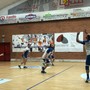 Un momento della partita di Saronno Un momento della partita di Saronno