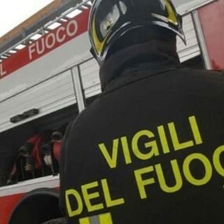 Principio d’incendio a Neviglie, in fiamme una legnaia in località Tinella