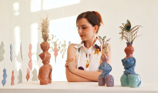 La curatrice della mostra Valeria Radkevych