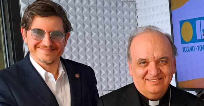 Il vescovo di Alba, monsignor Brunetti, ospite di Dieghito