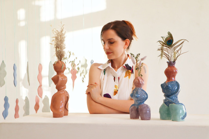 La curatrice della mostra Valeria Radkevych