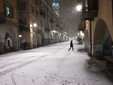 Via Roma a Cuneo sotto la neve