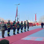 Nella galleria fotografica alcuni momenti della cerimonia in corso presso il Comando provinciale dei Vigili del Fuoco