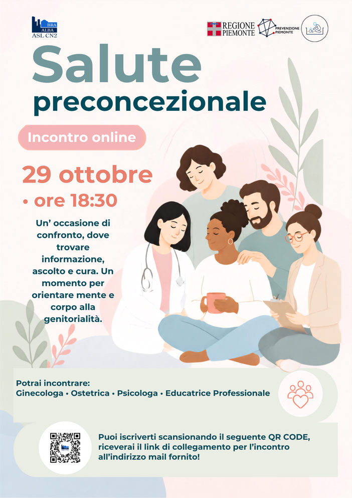 Salute preconcezionale, un webinar dell'Asl Cn2 per prepararsi alla genitorialità