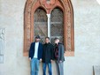 Jacopo Veneziani e Alberto Manguel in visita a Casa Cavassa accompagnati da Franco Giletta