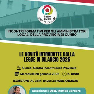 Patto Civico per la Granda lancia gli incontri formativi per gli amministratori locali Pettavino: «Inizieremo con la nuova legge di Bilancio e le novità che essa introduce»