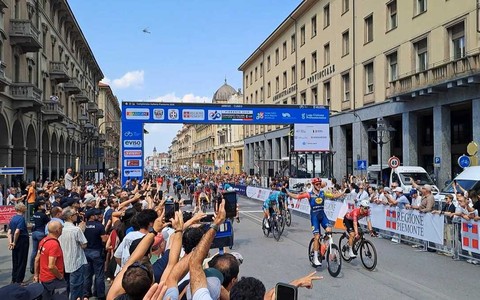 L'arrivo a Cuneo