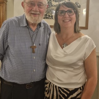 Silvia Gullino con Padre Ottavio Fasano