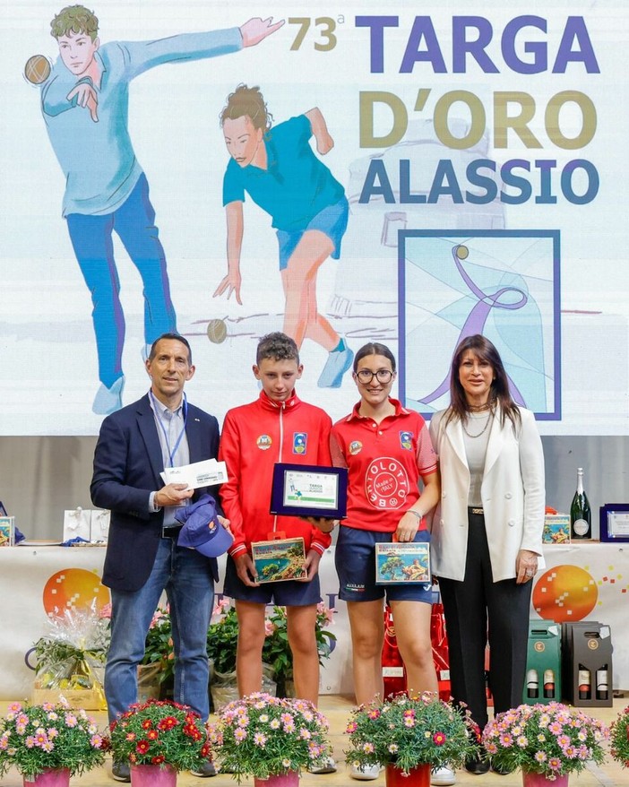 BOCCE / Greta Buniva e Bryan Collet dell'Auxilium Saluzzo terzi alla Targa Junior di Alassio