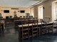 L'aula del tribunale di Cuneo