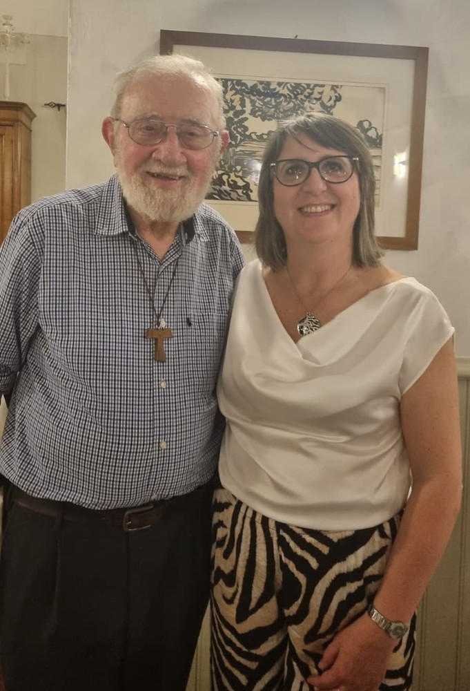Silvia Gullino con Padre Ottavio Fasano