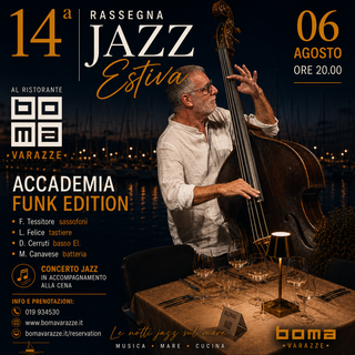 Jazz sul mare: al Boma di Varazze arriva l'Accademia Funk Edition