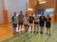 Le ragazze dell'Alba Shuttle Badminton con il presidente della Regione Piemonte Alberto Cirio