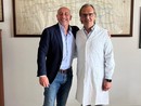 Bernardi (a destra) con il direttore generale del Santa Croce Livio Tranchida Bernardi (a destra) con il direttore generale del Santa Croce Livio Tranchida