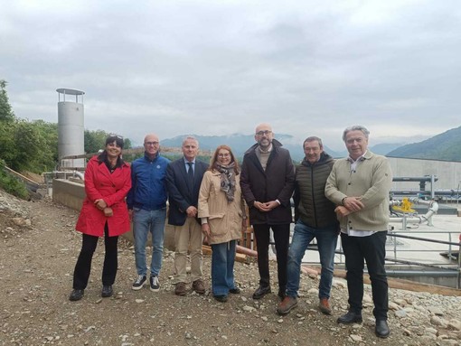 La visita del presidente Robaldo e dei consiglieri D’Ulisse e Pellegrino al cantiere, ormai in fase di conclusione, del biodigestore di Borgo San Dalmazzo