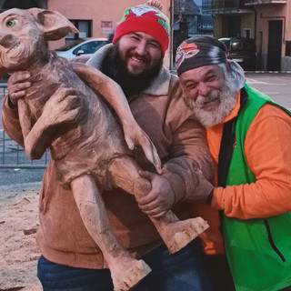 L'assessore Andrea Bertone con Barba Brisiu e Dobby