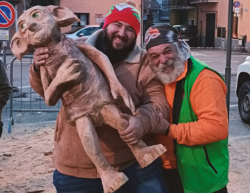 L'assessore Andrea Bertone con Barba Brisiu e Dobby