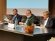 Il relatori durante la presentazione di Barolo en primeur: da sinistra Ezio Raviola, Matteo Ascheri e Giuliano Viglione