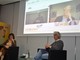 Roberto Cavallo insieme alla giornalista Cristina Borgogno alla presentazione tenuta ieri a Palazzo Banca d'Alba