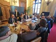 Alcuni momenti dell'incontro tenuto ieri in Prefettura