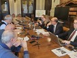 Alcuni momenti dell'incontro tenuto ieri in Prefettura