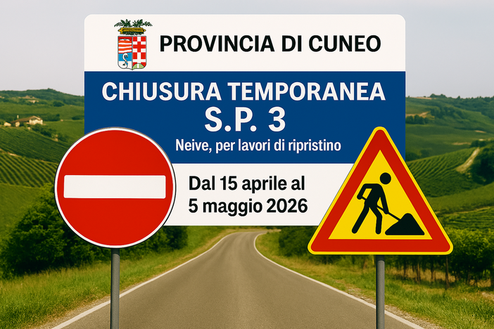 Chiusura temporanea della strada provinciale 3 nel comune di Neive Chiusura temporanea della strada provinciale 3 nel comune di Neive