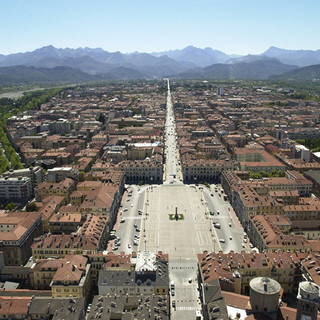 Il Comune di Cuneo visto dall'alto, immagine di repertorio