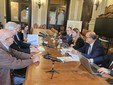 Alcuni momenti dell'incontro tenuto ieri in Prefettura