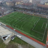 Lo stadio Coppino di Alba, teatro dell'aggressione avvenuta venerdì scorso al termine dell'incontro di Terza Categoria tra Accademia Calcio Alba e Giovanile Genola 05