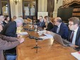 Alcuni momenti dell'incontro tenuto ieri in Prefettura