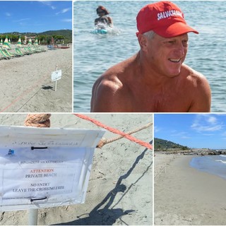Il bagnigno Fabrizio Valente e la spiaggia di Andora Il bagnigno Fabrizio Valente e la spiaggia di Andora