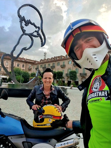 Roberto “Fantaroby” Fantaguzzi e Giovanna “LaGiovanna” Binello pronti a partire con la nuova Caballero 700 per portare l'albesità in tutta Italia